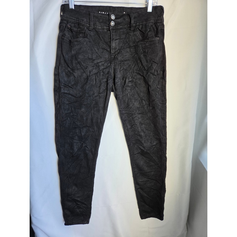 WallFlower Ultra Fit Jeans Womens  Black Coated Slim Mid Skinny